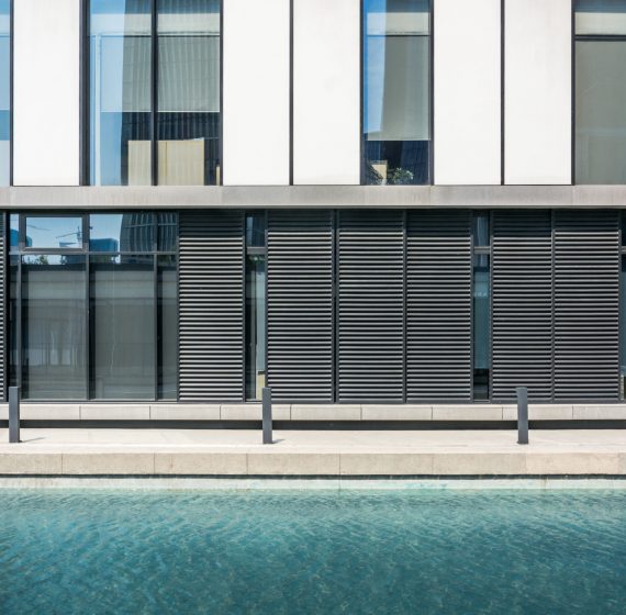 Modern office building in city