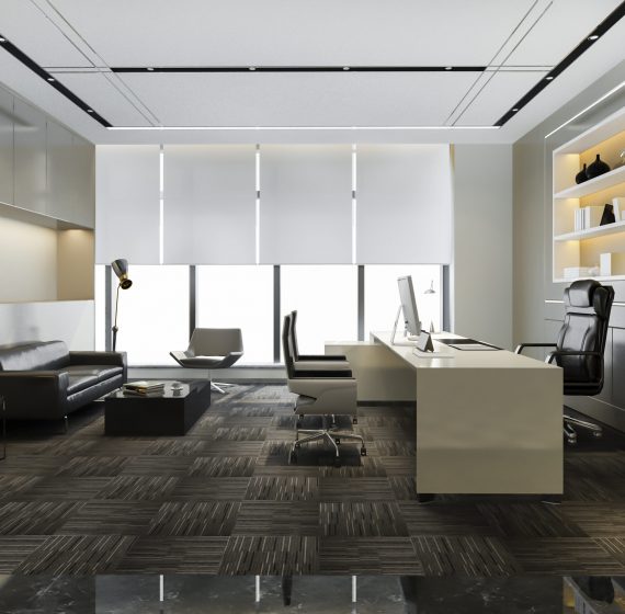 3d rendering luxury business meeting and working room in executive office